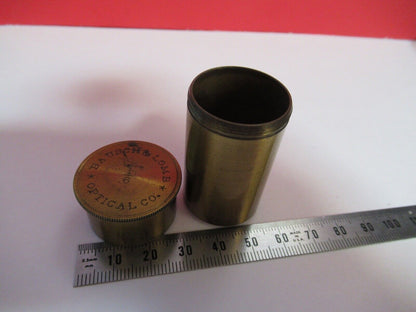 ANTIQUE BRASS EMPTY BAUSCH LOMB OBJECTIVE CANISTER 1/6 MICROSCOPE PART Q2-49