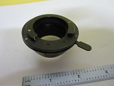 MICROSCOPE PART CONDENSER LENS + IRIS OPTICS AS IS BIN#T9-11