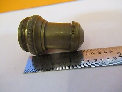 ANTIQUE BRASS UNKNOWN 2/3 OBJECTIVE MICROSCOPE PART AS PICTURED &7B-B-42