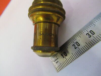 ANTIQUE BRASS BAUSCH LOMB OBJECTIVE 16mm MICROSCOPE PART AS PICTURED #F6-B-90