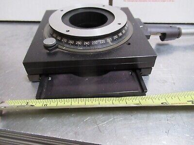 LARGE ROTARY TRANSLATION MICROMETER STAGE OPTICS MECHATRONICS AS PICTURED &TC-2