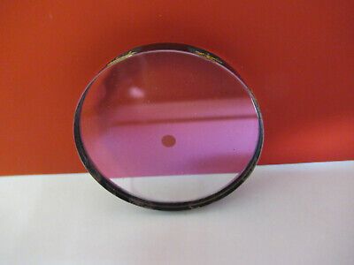 OPTICAL MIL SPEC COATED LENS hole in middle uncoated OPTICS AS PICTURED &B6-A-15