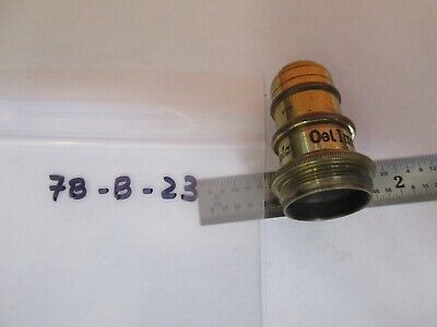 ANTIQUE BRASS ERNST LEITZ 1/12 OBJECTIVE MICROSCOPE PART AS PICTURED &7B-B-23