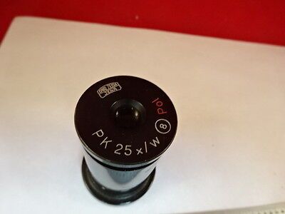 MICROSCOPE PART ZEISS POLARIZED EYEPIECE PK 25X/W POL OPTICS AS IS B#U2-C-18