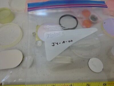 LARGE LOT OPTICS MIRRORS LENSES PRISM FILTERS ETC OPTICAL AS PICTURED &J4-A-07