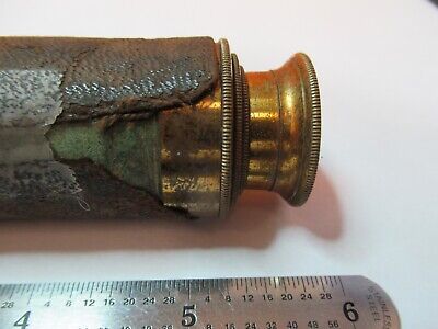 FOR PARTS ANTIQUE BRASS TELESCOPE EXTENDABLE OLD OPTICS AS PICTURED &7B-B-03