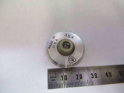 AMERICAN OPTICS AO OBJECTIVE 3.5X LENS MICROSCOPE PART AS PICTURED R4-A-33