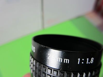 OPTICAL COSMICAR 25 MM LENS TV JAPAN nick on edge OPTICS BIN#B5-43