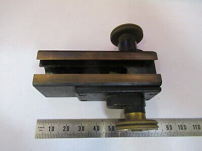 ANTIQUE BAUSCH LOMB BRASS STAGE 1,800's  MICROSCOPE PART AS PICTURED &P8-A-57