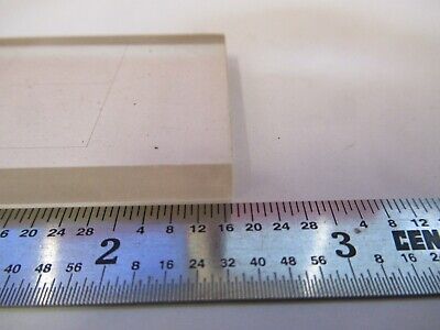 GLASS BLOCK WITH GRID PATTERN OPTICS MICROSCOPE PART AS PICTURED &Q1-A-60