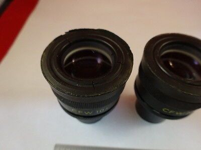 MICROSCOPE PART LOT PAIR  EYEPIECE OCULAR NIKON CFW 10X OPTICS AS IS #M4-B-09