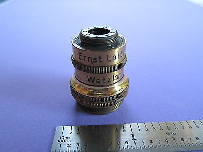 VINTAGE LEITZ WETZLAR BRASS MICROSCOPE PART OBJECTIVE WITHOUT OPTICS BIOL AS IS