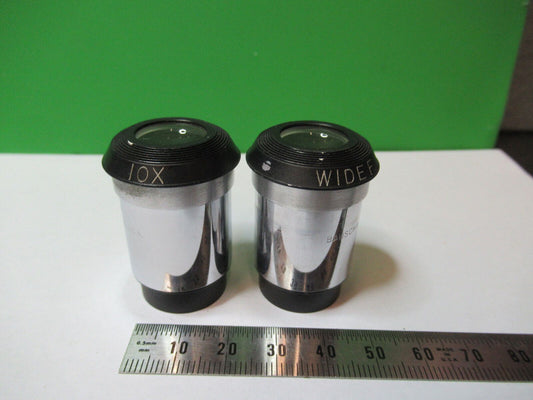 BAUSCH LOMB EYEPIECE PAIR 10X WIDE OPTICS MICROSCOPE  PART AS PICTURED #R7-B-90