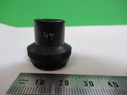 WILD SWISS 4X OBJECTIVE LENS MICROSCOPE PART as pictured Z8-A-22