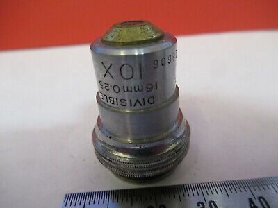 BAUSCH LOMB OBJECTIVE 10X DIVISIBLE OPTICS MICROSCOPE PART AS PICTURED &8Y-A-29