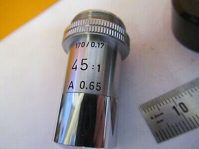 ERNST LEITZ GERMANY OBJECTIVE 45X 6L LENS MICROSCOPE PART AS PICTURED &H1-B-14