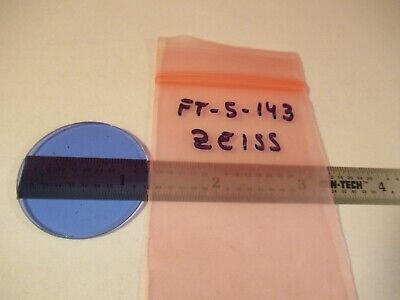 ZEISS GERMANY BLUE GLASS FILTER OPTICS MICROSCOPE PART OPTICS &FT-5-143