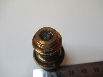 ANTIQUE BRASS OBJECTIVE BAUSCH LOMB 1/2 OPTICS MICROSCOPE as pictured &14-C-04