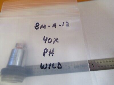 WILD SWISS 40X OBJECTIVE PH PHASE OPTICS MICROSCOPE PART AS PICTURED &8M-A-12