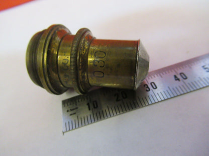 SPENCER ANTIQUE BRASS OPTICS 16mm OBJECTIVE MICROSCOPE PART AS PICTURED &Q3-B-14