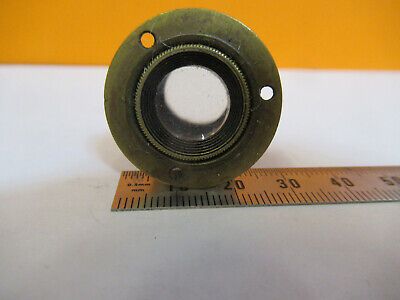 last ANTIQUE RARE BRASS LENS MOUNTED UNKNOWN MICROSCOPE PART AS PICTURED P4-A-08