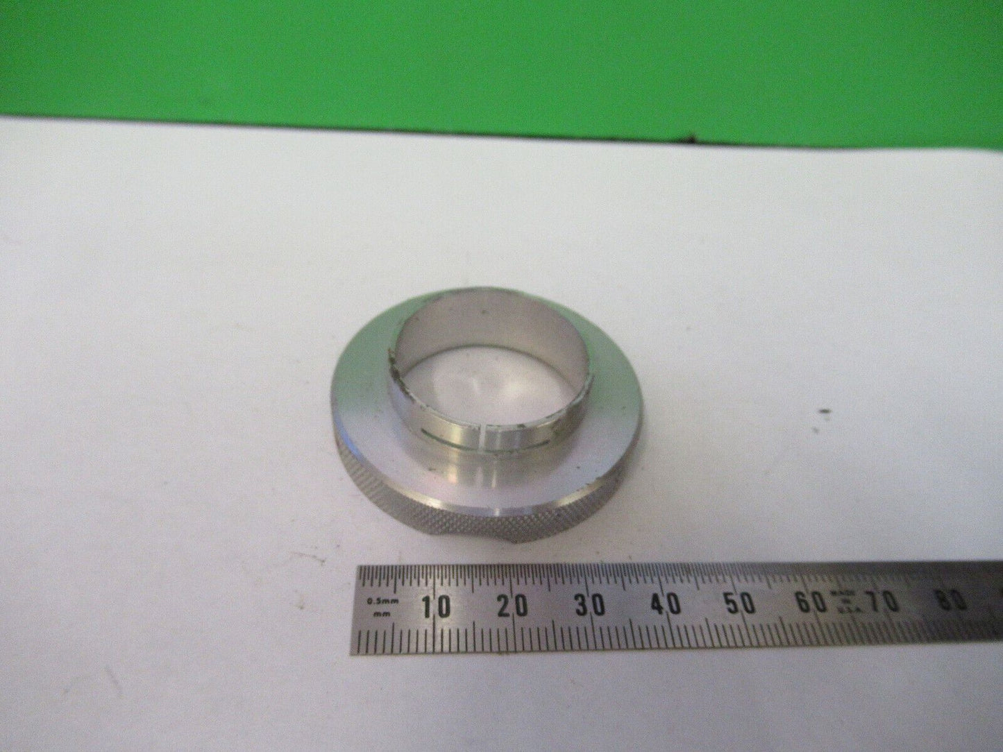 AO SPENCER LENS ALUMINUM MOUNT HOLDER MICROSCOPE PART AS PICTURED R1-A-86