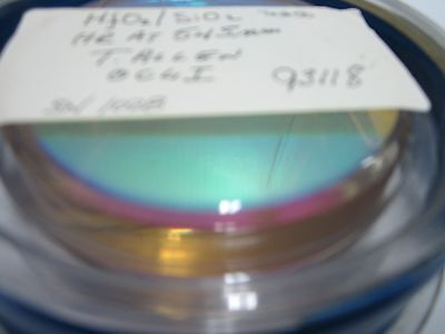 OPTICAL HAFNIUM OXIDE DICHROIC FLAT MIRROR ZERODUR LASER OPTICS BIN#R1-30