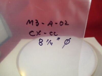 HUGE OPTICAL CONVEX CONCAVE LENS 8.25" DIAMETER GLASS THICK PRO OPTICS &M3-A-02