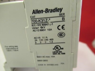 ALLEN BRADLEY 700-K31Z 24V CONTACTOR CONTROL SYSTEMS &FT-4-03