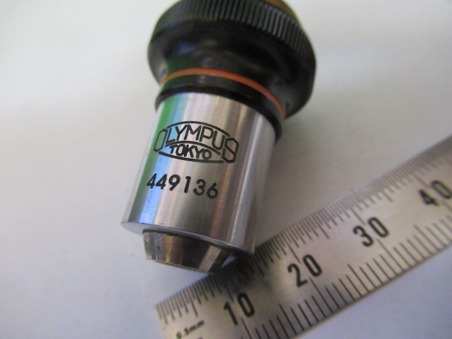 MICROSCOPE PART OBJECTIVE OLYMPUS JAPAN 10X LENS OPTICS AS PICTURED #Z6-A-30