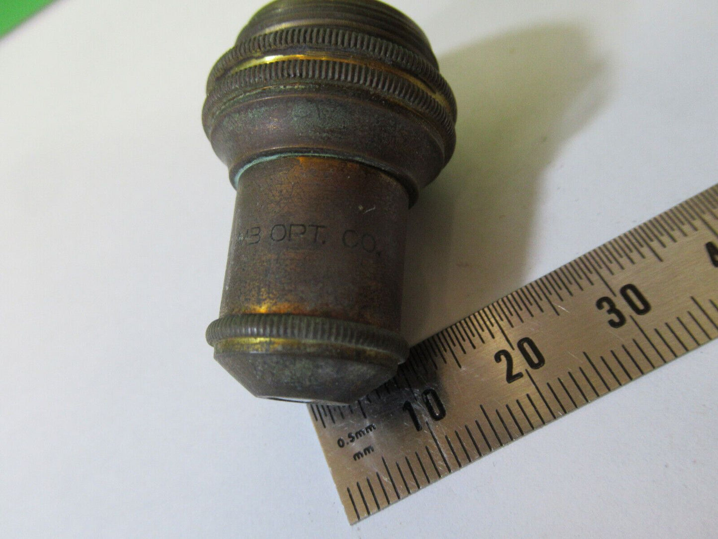 ANTIQUE BRASS BAUSCH LOMB  OBJECTIVE LENS MICROSCOPE PART AS PICTURED #22-A-57