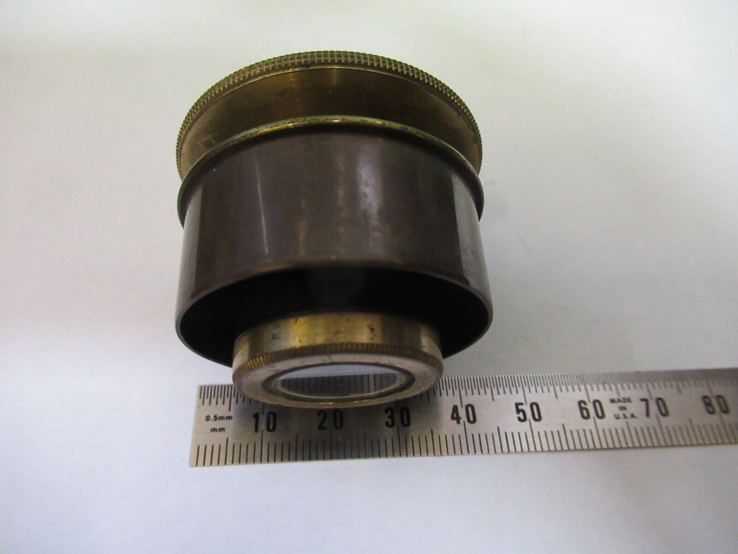 ANTIQUE BRASS C. BAKER LONDON LENS POLARIZER MICROSCOPE PART AS PICTURED Z7-A-32