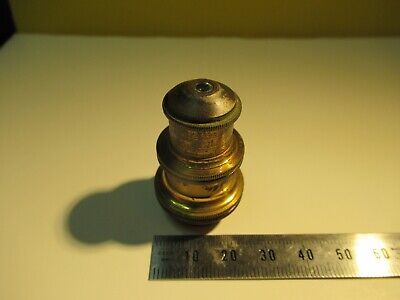 ANTIQUE BRASS OBJECTIVE BAUSCH LOMB 4mm OPTICS MICROSCOPE as pictured &14-C-05