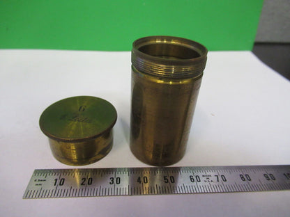 BRASS CAN ANTIQUE ERNST LEITZ OBJECTIVE MICROSCOPE PART AS PICTURED #R1-B-11