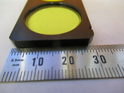 LEITZ WETZLAR SLIDE YELLOW FILTER OPTICS MICROSCOPE PART AS PICTURED #F9-A-48