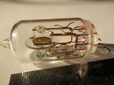 ANTIQUE QUARTZ RADIO CRYSTAL RUSSIAN RP GLASS HOLDER FREQUENCY CONTROL #F4-A-78