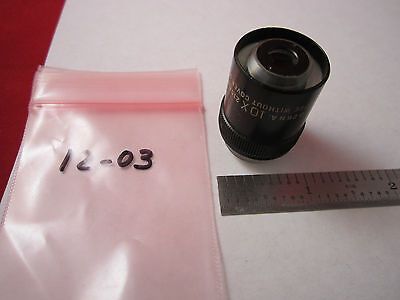 MICROSCOPE OBJECTIVE BAUSCH LOMB EPI 10X OPTICS #12-03 BIN#12