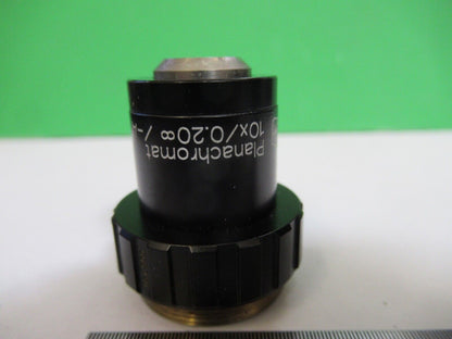 ZEISS JENA OBJECTIVE INFINITY 10X PLANACHROMAT GERMANY MICROSCOPE PART z1-b-53