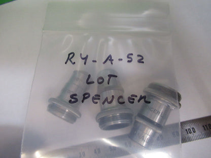 LOT 3 ea OBJECTIVES SPENCER AO MICROSCOPE PART AS PICTURED &R4-A-52