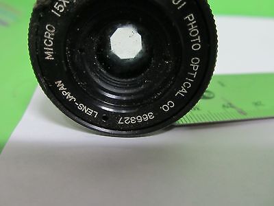 MICROSCOPE PART LENS FUJI JAPAN MICRO 1:5.6/58 OPTICS AS IS + IRIS BIN#Q9-T-07