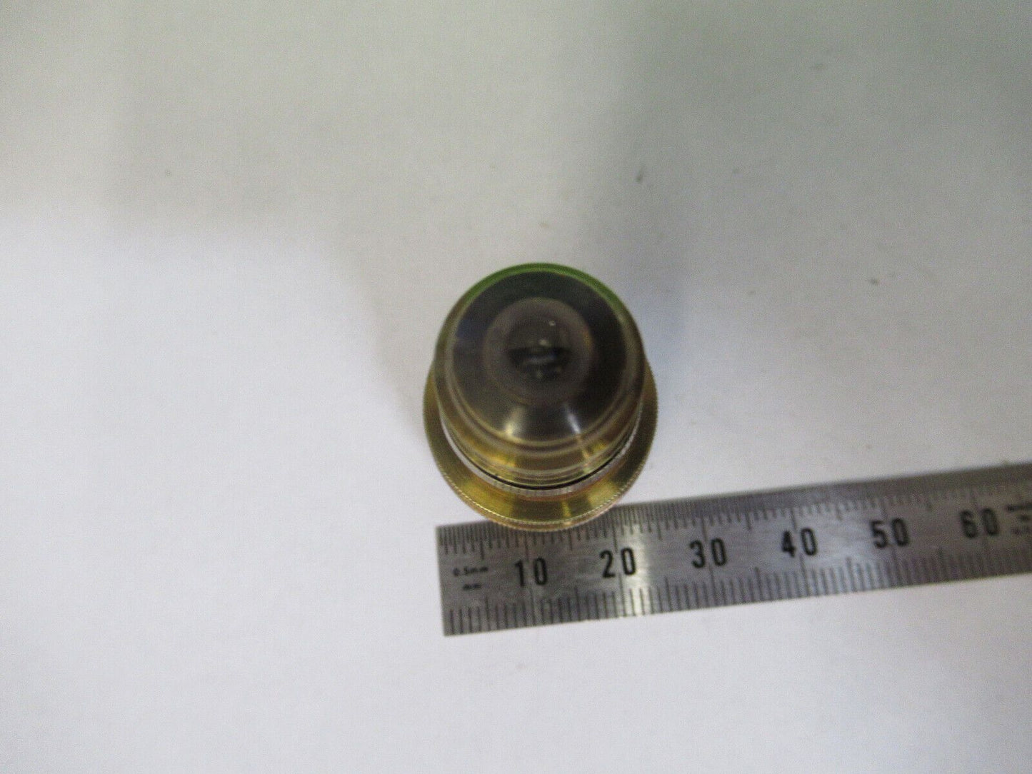 ANTIQUE BRASS GRUNOW RARE OBJECTIVE LENS MICROSCOPE PART AS PICTURED &R9-B-08