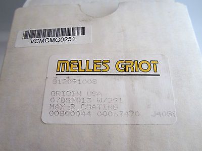 MELLES GRIOT OPTICAL COATED MIRROR LASER OPTICS NEW