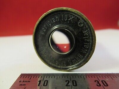 LEITZ GERMANY MICROSCOPE PART EYEPIECE OCULAR 10X LENS OPTICS AS PICTURED 8-A-17