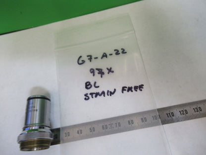 BAUSCH OBJECTIVE 97X STRAIN FREE POL POLARIZATION MICROSCOPE PART  &G7-A-22