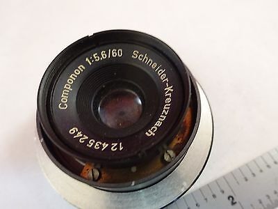 LENS SCHNEIDER KREUZNACH COMPONON CAMERA LENS MICROSCOPE OPTICS [stuck] &52-A-17