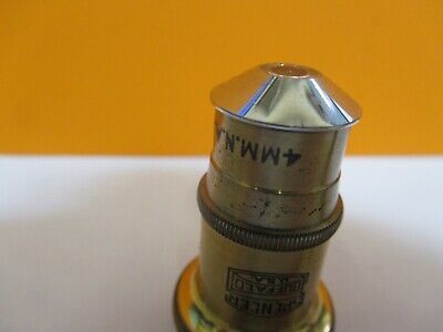 ANTIQUE BRASS SPENCER 44X OBJECTIVE MICROSCOPE OPTICS AS PICTURED &A3-B-78