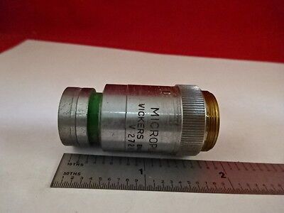 MICROSCOPE PART VICKERS ENGLAND UK OBJECTIVE MICROPLAN 40X OPTICS AS IS #21-A-23