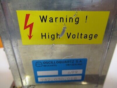 OSCILLOQUARTZ SWISS HIGH VOLTAGE POWER SUPPLY CESIUM CLOCK AS PICTURED #P7-A-03