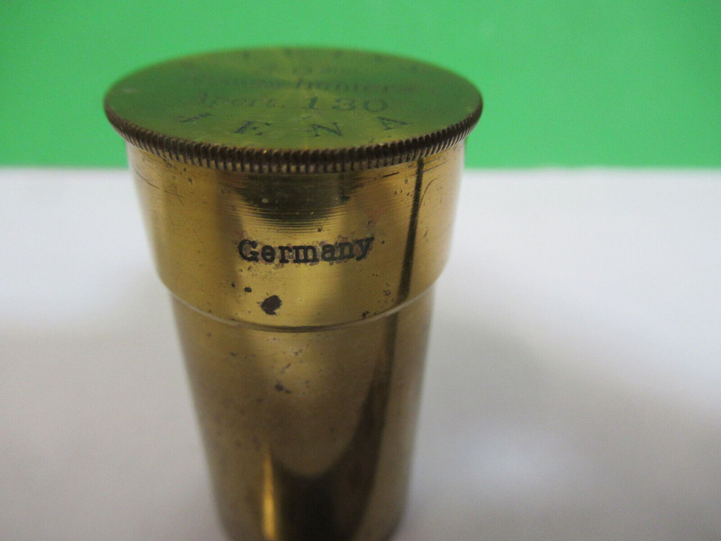 CARL ZEISS BRASS EMPTY CANISTER ANTIQUE MICROSCOPE PART AS PICTURED #H9-A-32