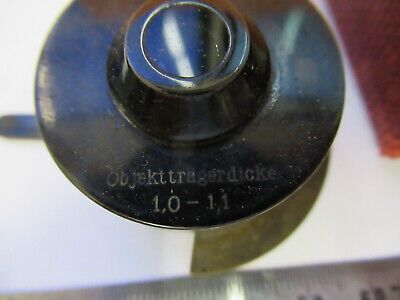 ANTIQUE CARL ZEISS DUNKEL CONDENSER GERMANY MICROSCOPE PART AS PICTURED P9-A-66